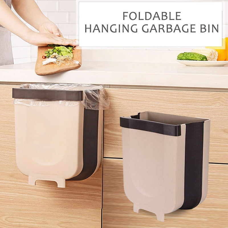 Cubo Zafacón Plegable Colgante para Cocina